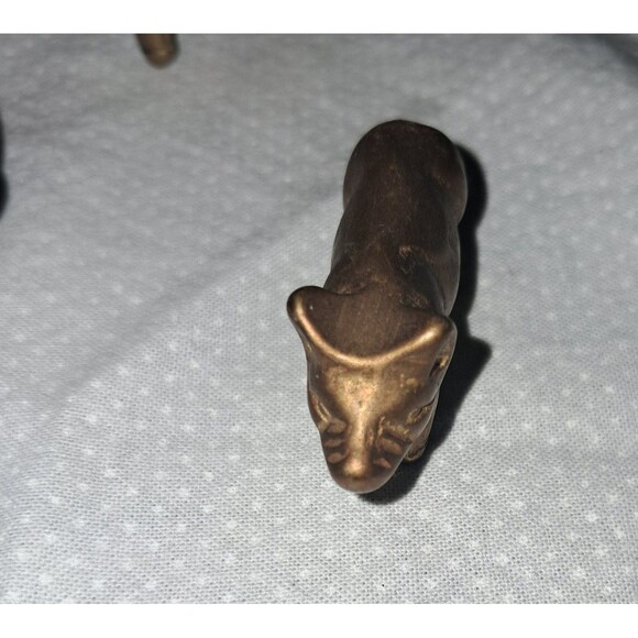 Vintage Brass Pig Hog Piglet Lot of 3 Family Paperweight Figurines Set of 3 Pigs - Picture 3 of 16